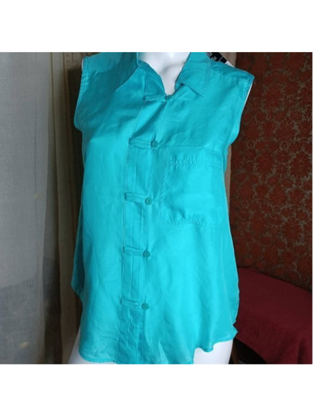 Vintage‎ Evidence Silk Blouse NWT oriental styling